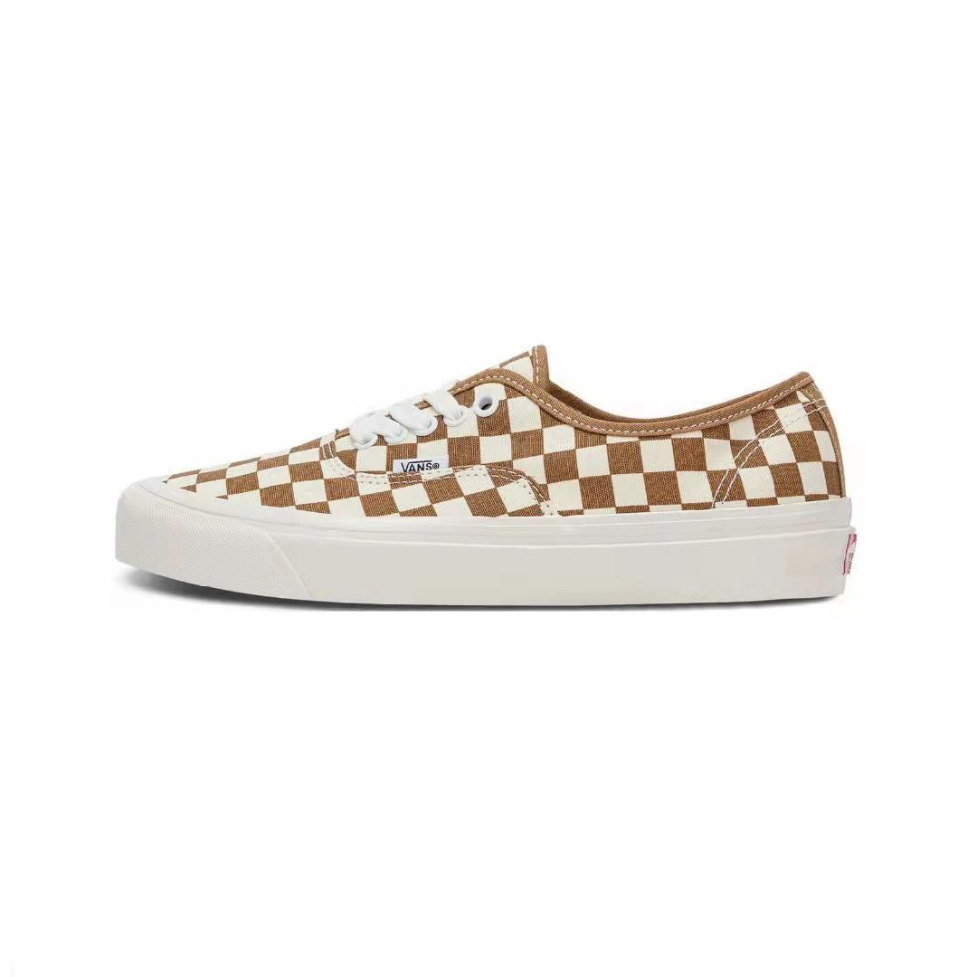 Vans Authentic 44 DX Checkerboard Mens Womens - Brown/Chipmunk VN0005U8GWT Shoes