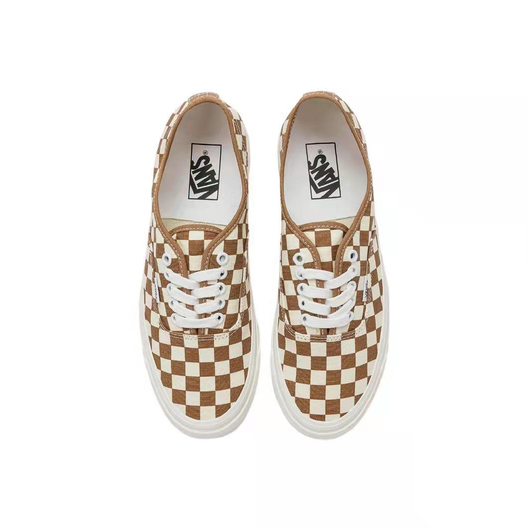 Vans Authentic 44 DX Checkerboard Mens Womens - Brown/Chipmunk VN0005U8GWT Shoes