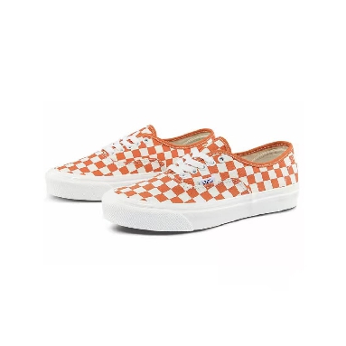 Vans Anaheim Factory Authentic 44 DX Checkerboard Mens Womens - Orange/White VN0A5KX4BTO Shoes