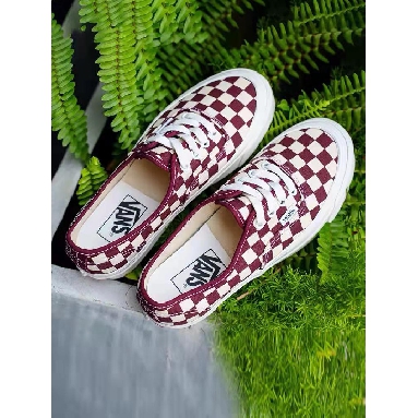 Vans Anaheim Factory Authentic 44 DX Checkerboard Mens Womens - Port Royale/Red VN0005U84QU Shoes