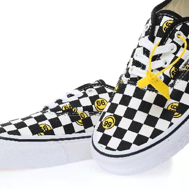 Vans Wallpaper Authentic Smiley Checkerboard Mens Womens - Black/White VN000EE3BP9 Shoes