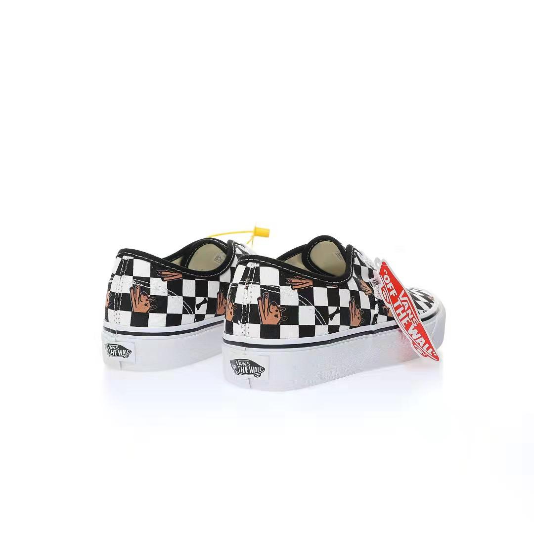 Vans Wallpaper Authentic Checkerboard Mens Womens - Black/White VN0A5KS9BP6 Shoes