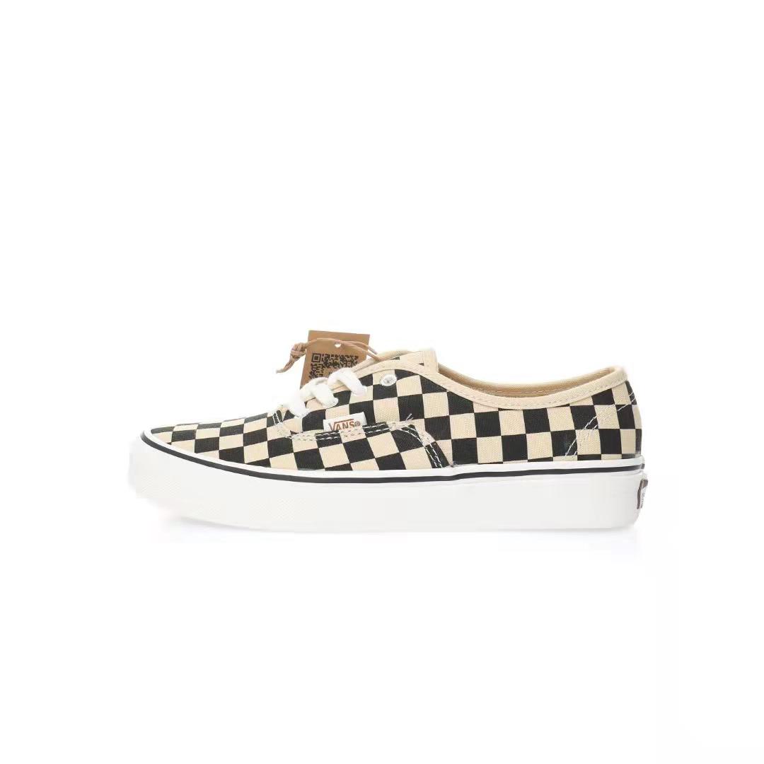 Vans Authentic Eco Theory Checkerboard Mens Womens - Black/White VN0A5KRD705 Shoes