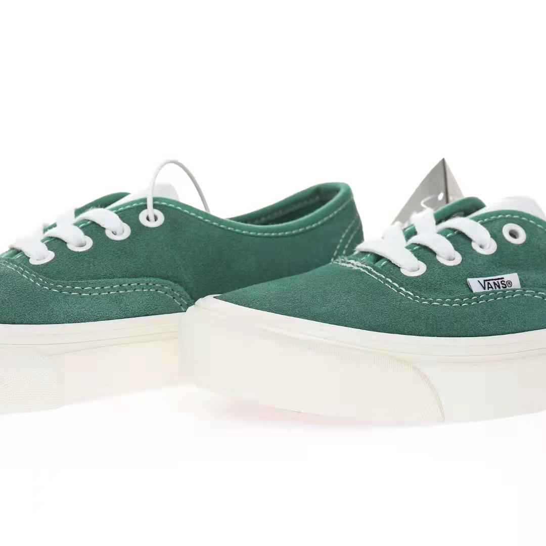 Vans Authentic Pig Suede Mens Womens - Jasper Green/White VN0A348A2O4 Shoes