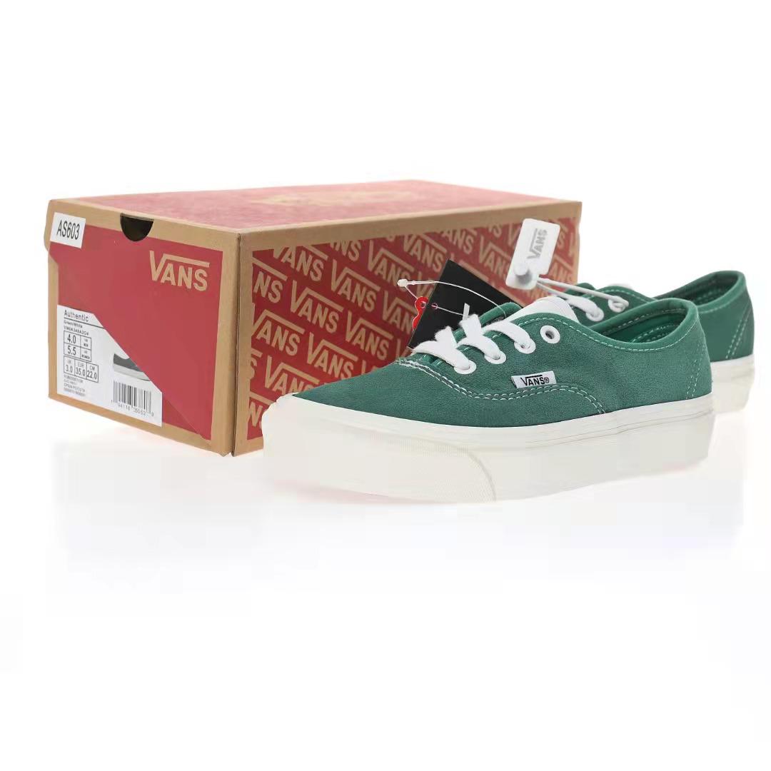 Vans Authentic Pig Suede Mens Womens - Jasper Green/White VN0A348A2O4 Shoes