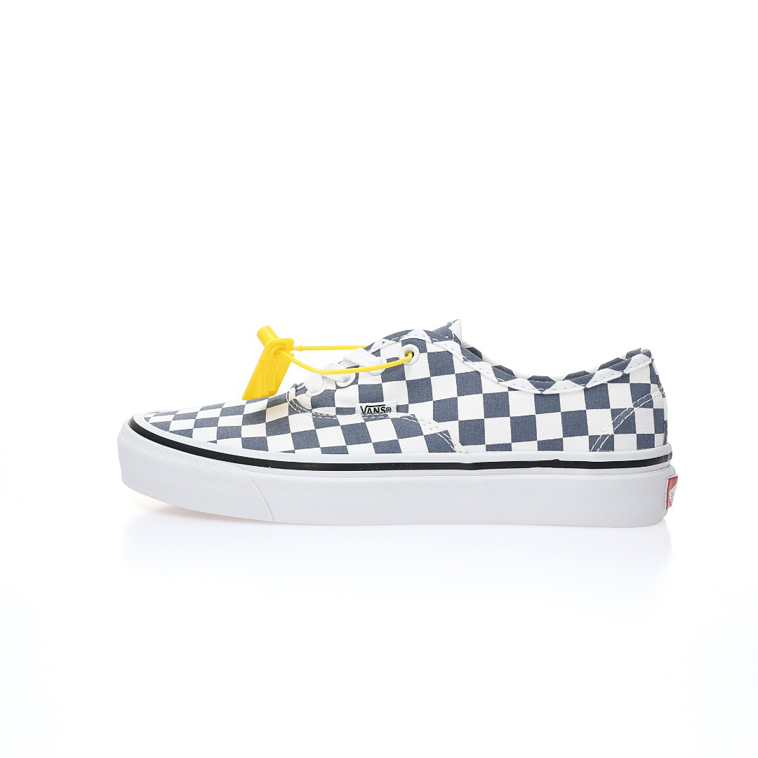 Vans Authentic 44 DX Anaheim Factory Checkerboard Mens Womens - Blue/White VN0A7Q5CBM7-1 Shoes