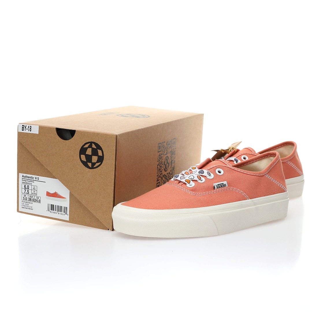 Vans Authentic VR3 SF Mens Womens - Orange/White VN0A4BX5CE6 Shoes