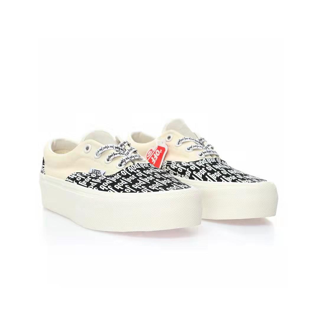 Fear of God x Vans Era 95 DX Mens Womens - Marshmallow/Black/Print VN0A3MQ5PZP Shoes