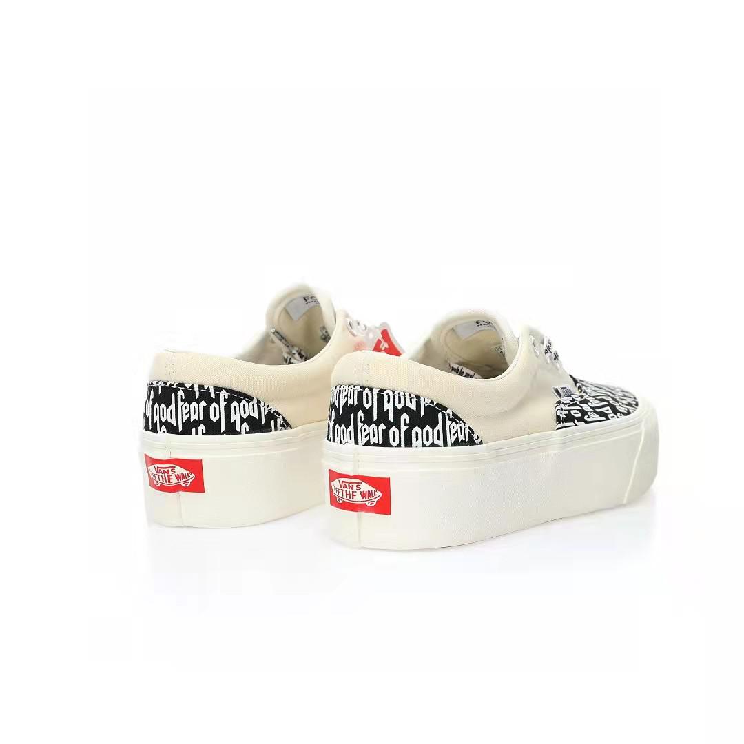 Fear of God x Vans Era 95 DX Mens Womens - Marshmallow/Black/Print VN0A3MQ5PZP Shoes