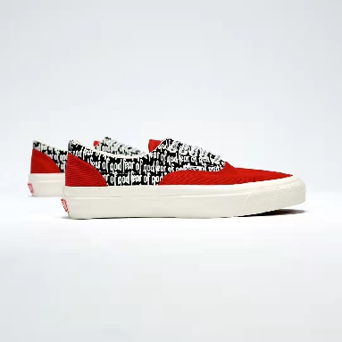 Fear of God x Vans Era 95 DX Mens Womens - Collection 2 Red/Corduroy/Print VN0A3MQ5PZQ Shoes