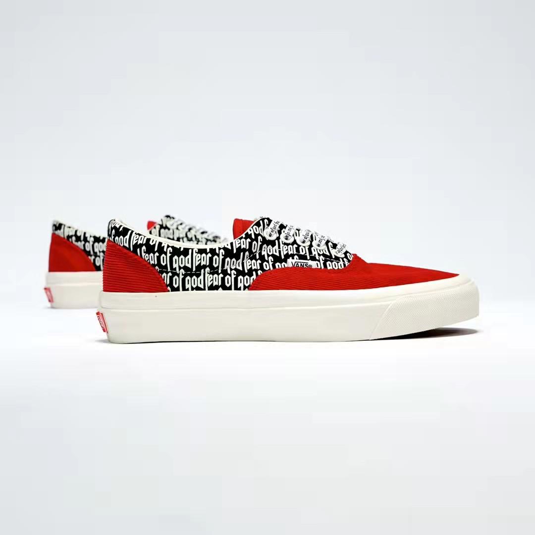 Fear of God x Vans Era 95 DX Mens Womens - Collection 2 Red/Corduroy/Print VN0A3MQ5PZQ Shoes