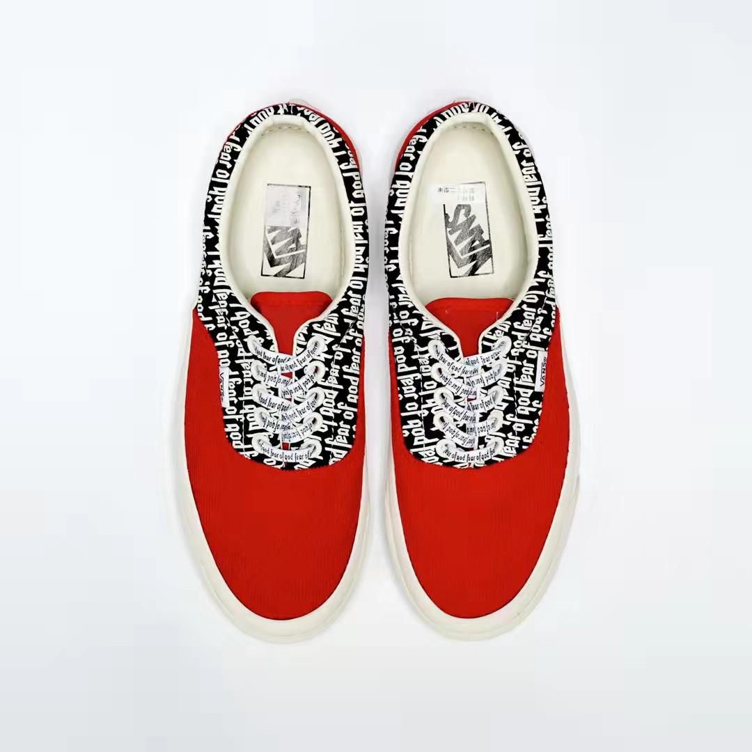 Fear of God x Vans Era 95 DX Mens Womens - Collection 2 Red/Corduroy/Print VN0A3MQ5PZQ Shoes