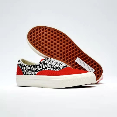 Fear of God x Vans Era 95 DX Mens Womens - Collection 2 Red/Corduroy/Print VN0A3MQ5PZQ Shoes