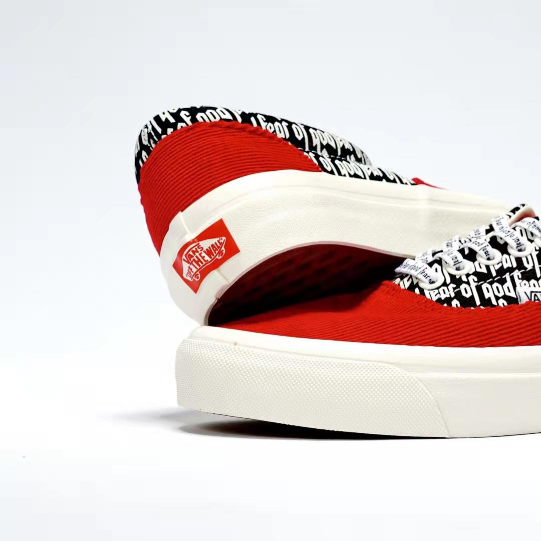 Fear of God x Vans Era 95 DX Mens Womens - Collection 2 Red/Corduroy/Print VN0A3MQ5PZQ Shoes