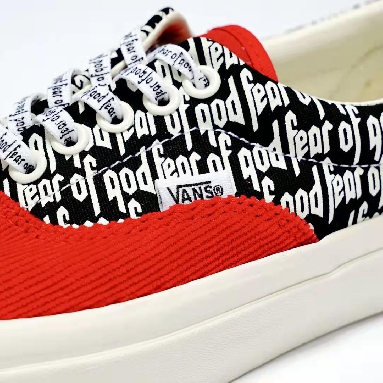 Fear of God x Vans Era 95 DX Mens Womens - Collection 2 Red/Corduroy/Print VN0A3MQ5PZQ Shoes