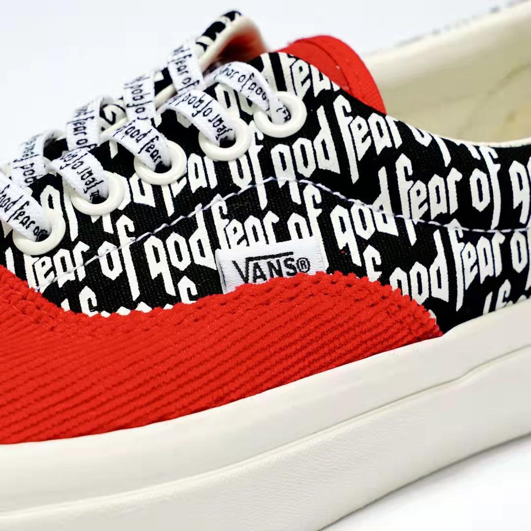 Fear of God x Vans Era 95 DX Mens Womens - Collection 2 Red/Corduroy/Print VN0A3MQ5PZQ Shoes