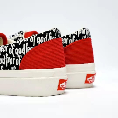 Fear of God x Vans Era 95 DX Mens Womens - Collection 2 Red/Corduroy/Print VN0A3MQ5PZQ Shoes