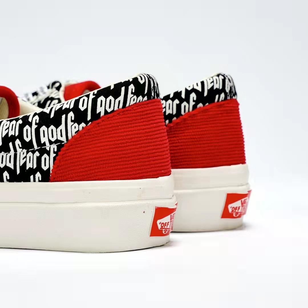 Fear of God x Vans Era 95 DX Mens Womens - Collection 2 Red/Corduroy/Print VN0A3MQ5PZQ Shoes