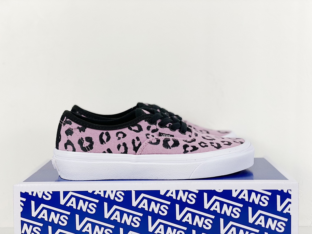 Vans Authentic VLT LX Velvet Mens Womens - Mauve Leopard/Black VN0A4CS48GB1 Shoes