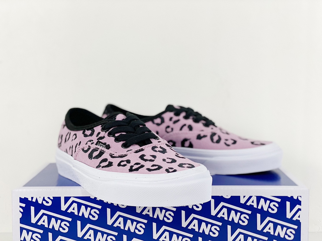 Vans Authentic VLT LX Velvet Mens Womens - Mauve Leopard/Black VN0A4CS48GB1 Shoes