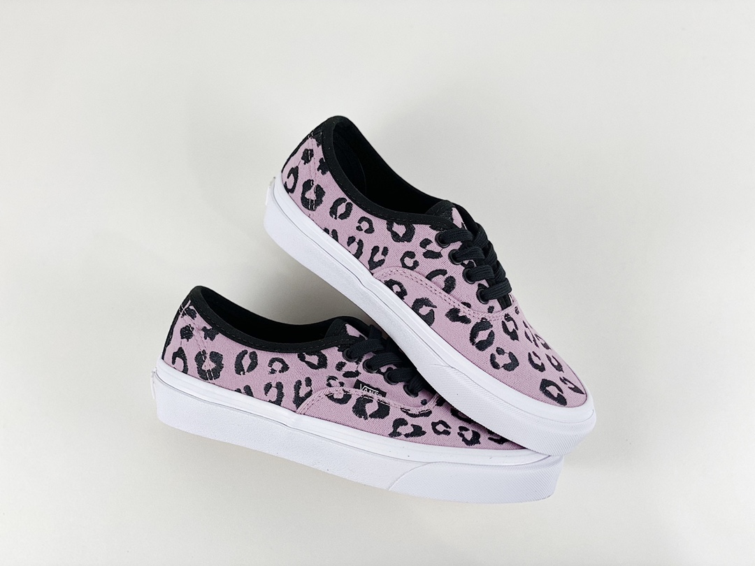 Vans Authentic VLT LX Velvet Mens Womens - Mauve Leopard/Black VN0A4CS48GB1 Shoes