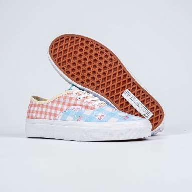 Vans Authentic Gingham Block Mens Womens - Blue/Pink/Yellow VN0A5KRDASX Shoes