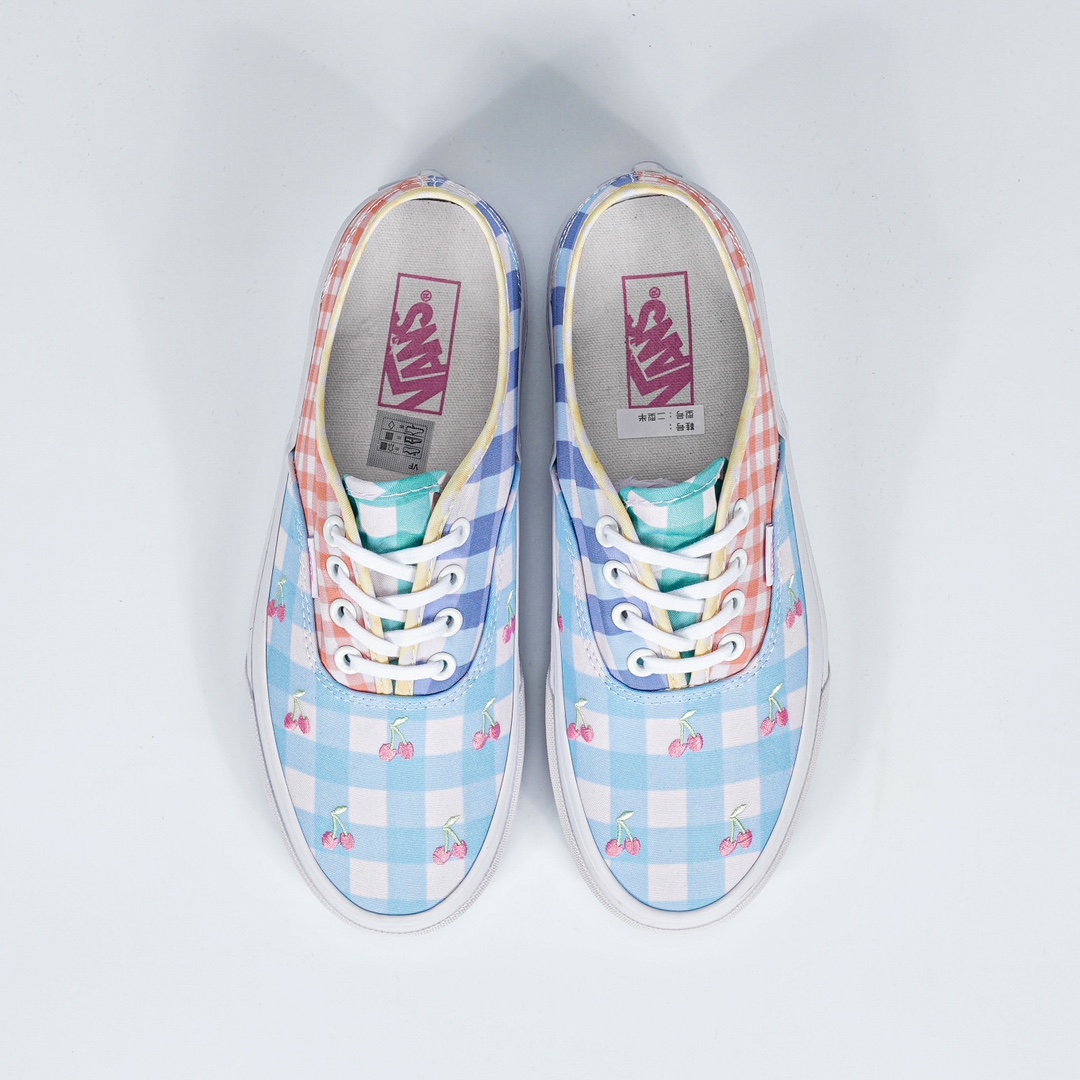 Vans Authentic Gingham Block Mens Womens - Blue/Pink/Yellow VN0A5KRDASX Shoes