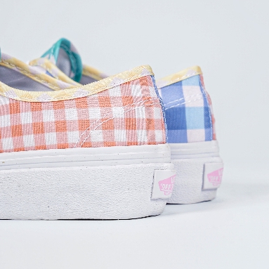 Vans Authentic Gingham Block Mens Womens - Blue/Pink/Yellow VN0A5KRDASX Shoes