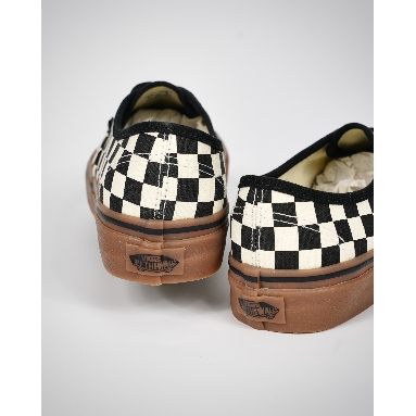 Vans Authentic Checkerboard Mens Womens - Black/White/Gum VN0004MKIBB Shoes