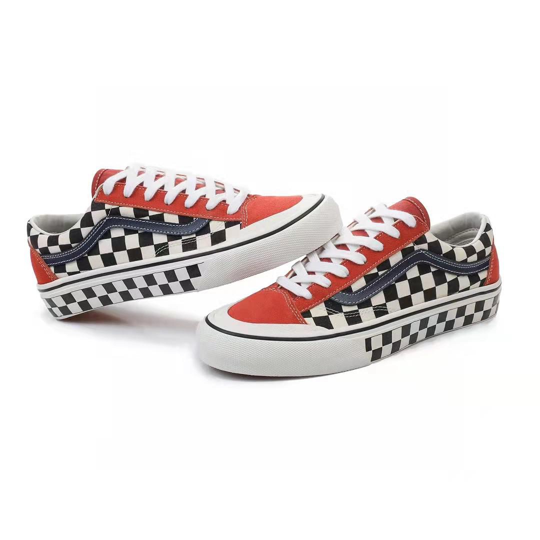 Vans Style 36 Sf Two Tone Salt Wash Checkerboard Mens Womens - Burnt Brick/Marshmallow VN0A3ZCJXMV-1 Shoes