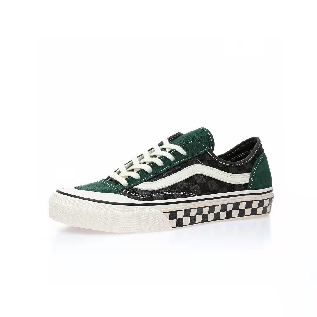 Vans Style 136 VR3 Checkerboard Mens Womens - Green/Black/White VN0A4BX9ACW Shoes