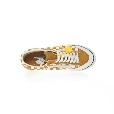 Vans Style 136 SF Checkerboard Mens Womens - Mustard Gold/Marshmallow VN0A3ZCJB9I Shoes