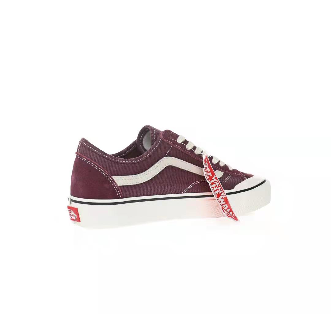 Vans Style 136 Decon VR3 Mens Womens - Burgundy/White VN0A4BX9BRG Shoes