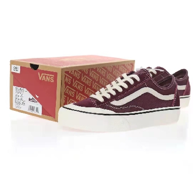 Vans Style 136 Decon VR3 Mens Womens - Burgundy/White VN0A4BX9BRG Shoes