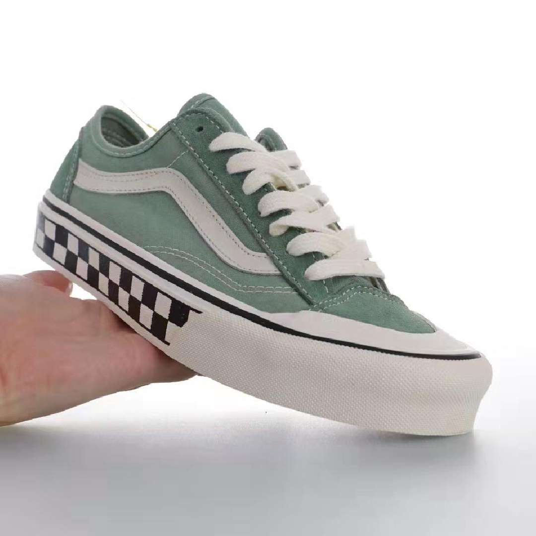 Vans Style 36 Decon SF Salt Wash Mens Womens - Hedge Green/Antique White VN0A3MVL0DR Shoes