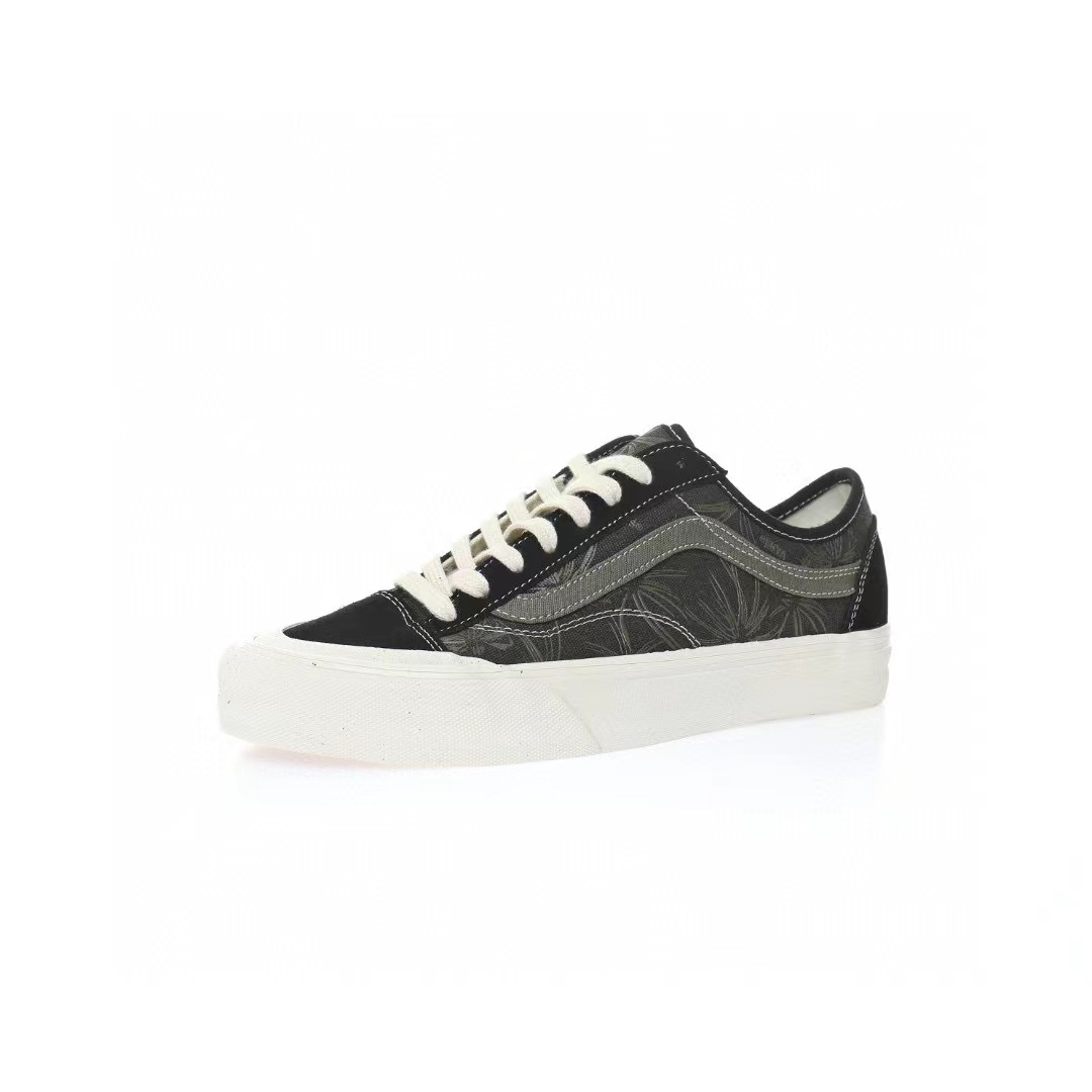 Vans Style 36 Decon SF Eco Theory - Black Palm Mens Womens - Black/Marshmallow/Green VN0A5HYRB98 Shoes