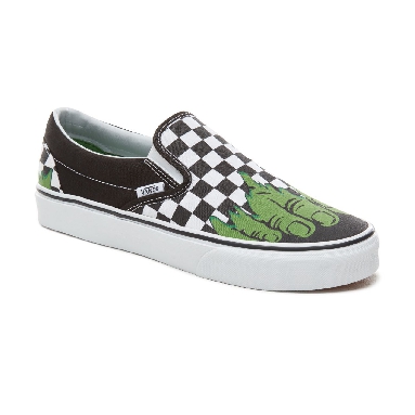 Vans X Marvel Classic Slip-On Classic Mens Womens - (Marvel) Hulk/Checkerboard VA38F7U44 Shoes