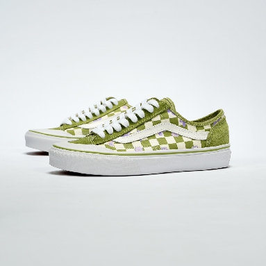 Vans Wallpaper Style 36 Decon SF Checkered Floral Mens Womens - Green/White VN0A5KS9CCF-1 Shoes