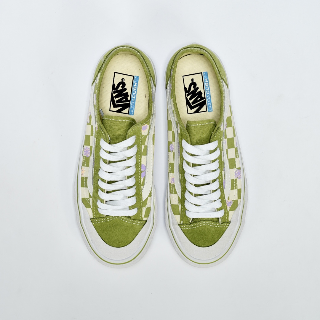 Vans Wallpaper Style 36 Decon SF Checkered Floral Mens Womens - Green/White VN0A5KS9CCF-1 Shoes