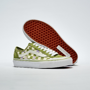 Vans Wallpaper Style 36 Decon SF Checkered Floral Mens Womens - Green/White VN0A5KS9CCF-1 Shoes