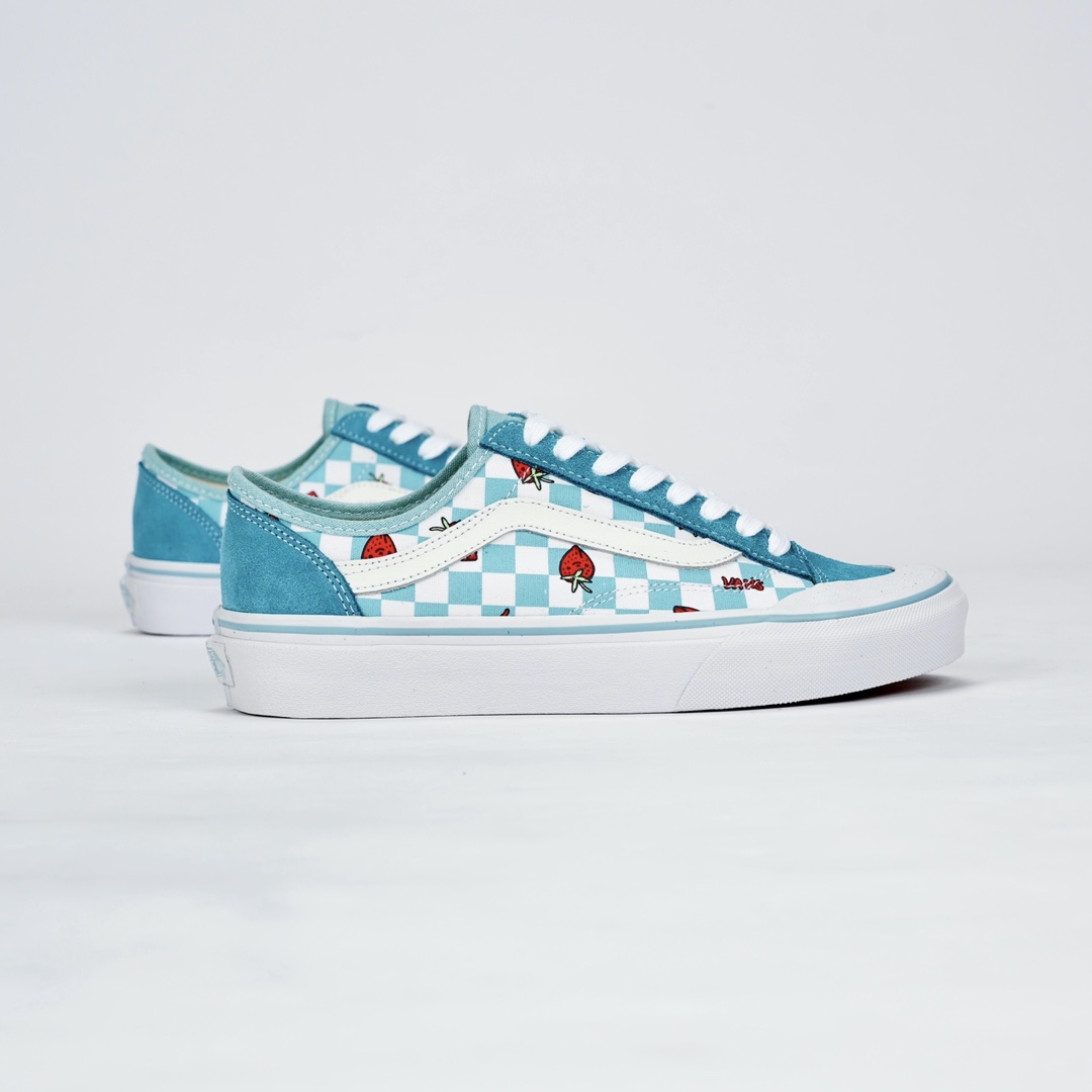 Vans Wallpaper Style 36 Decon SF Checkered Strawberry Mens Womens - Green/White VN0A5KS9LTB-1 Shoes