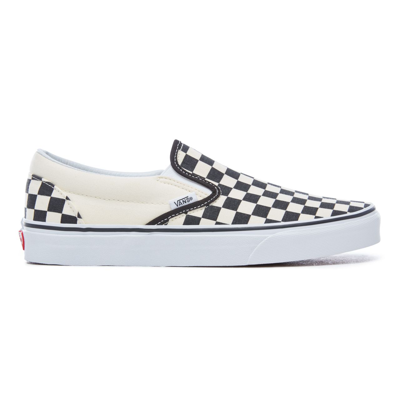 Vans Checkerboard Classic Slip-On Classic Mens Womens - Black and White Checker/White VN000EYEBWW Shoes