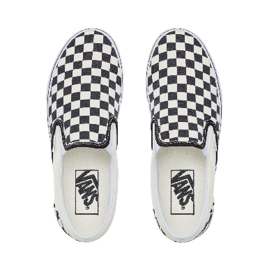 Vans Checkerboard Classic Slip-On Classic Mens Womens - Black and White Checker/White VN000EYEBWW Shoes