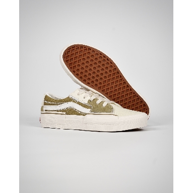 Vans Sk8-Low Reconstruct Mens Womens - Baige/White VN0009QSCNI Shoes