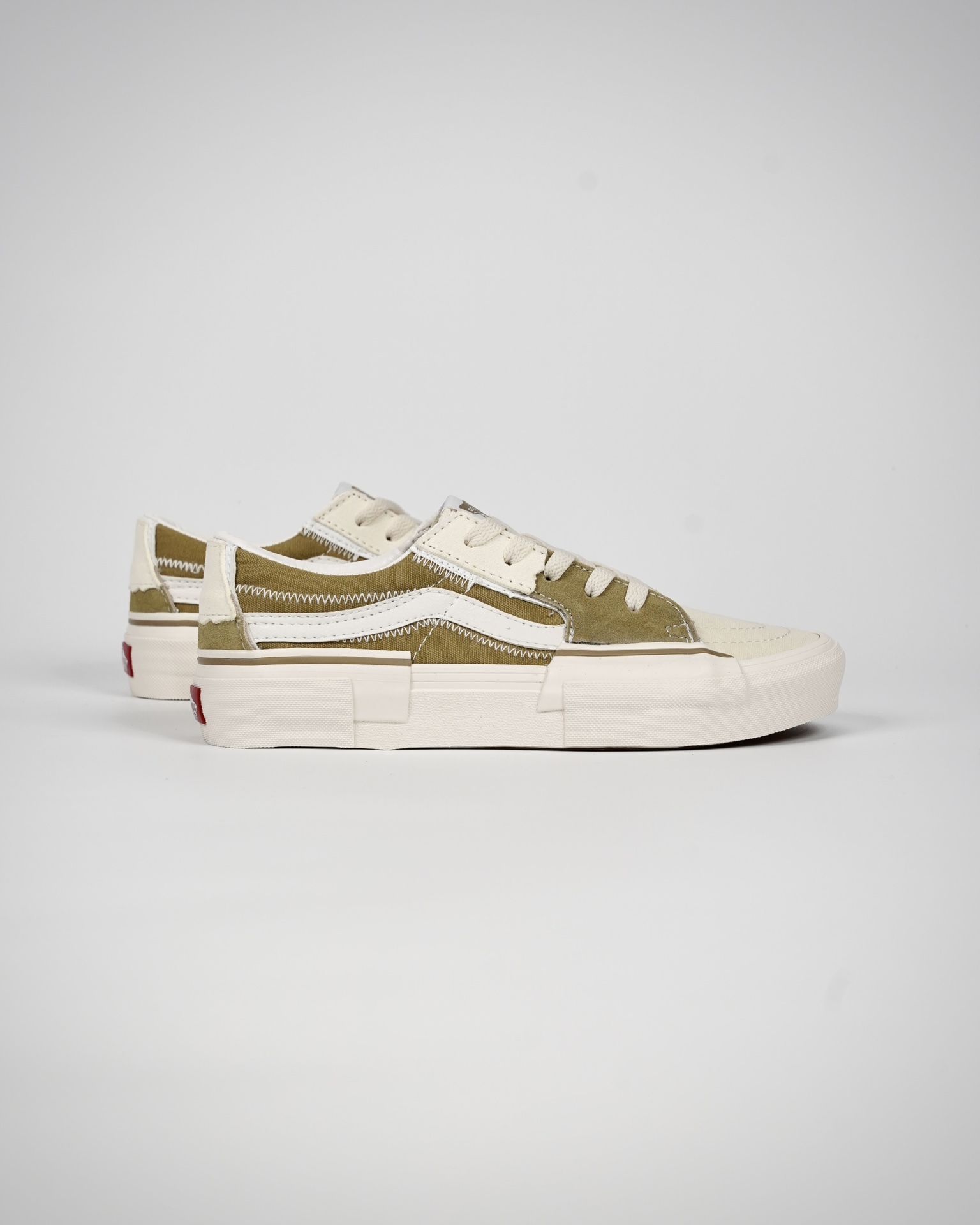 Vans Sk8-Low Reconstruct Mens Womens - Baige/White VN0009QSCNI Shoes