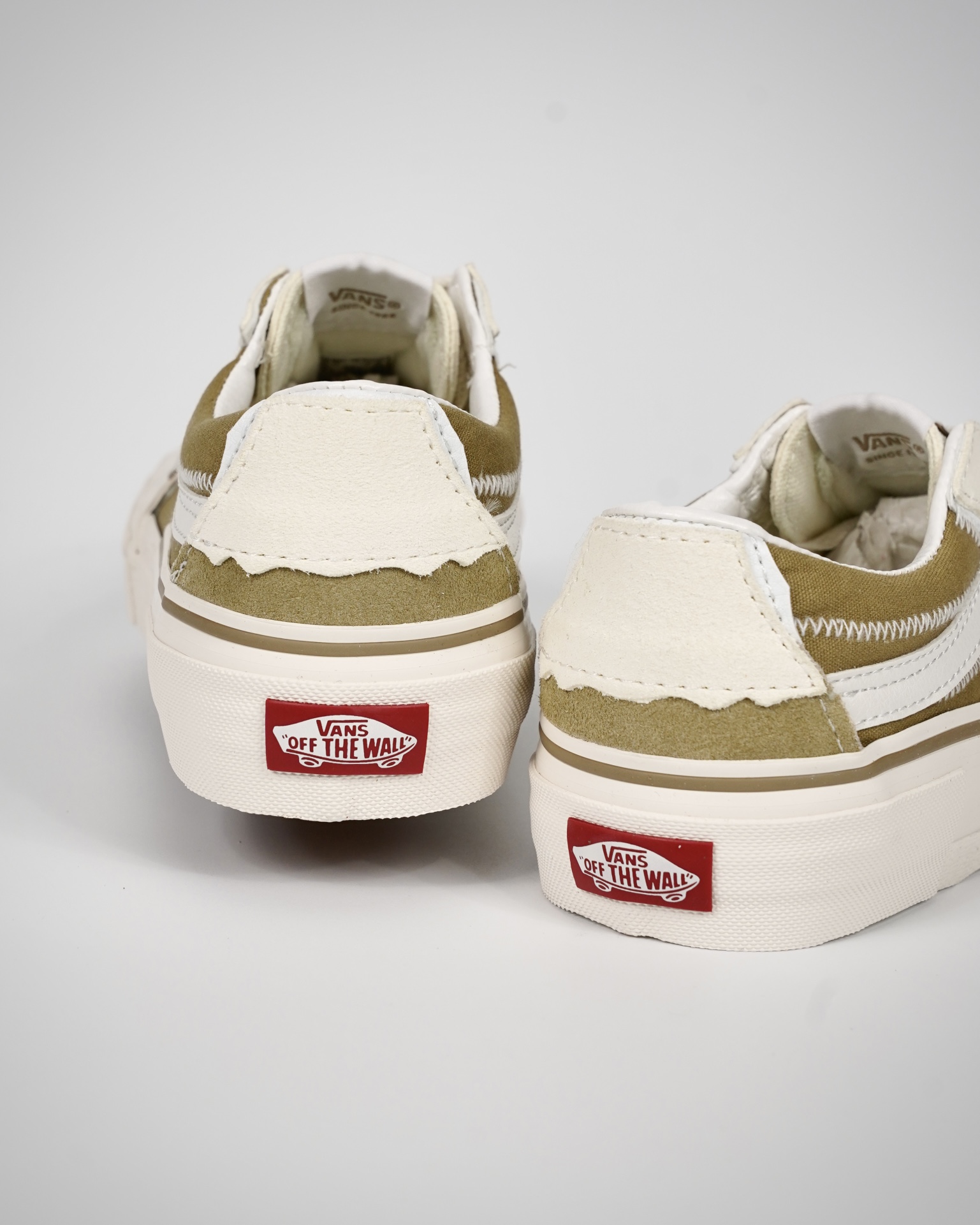 Vans Sk8-Low Reconstruct Mens Womens - Baige/White VN0009QSCNI Shoes