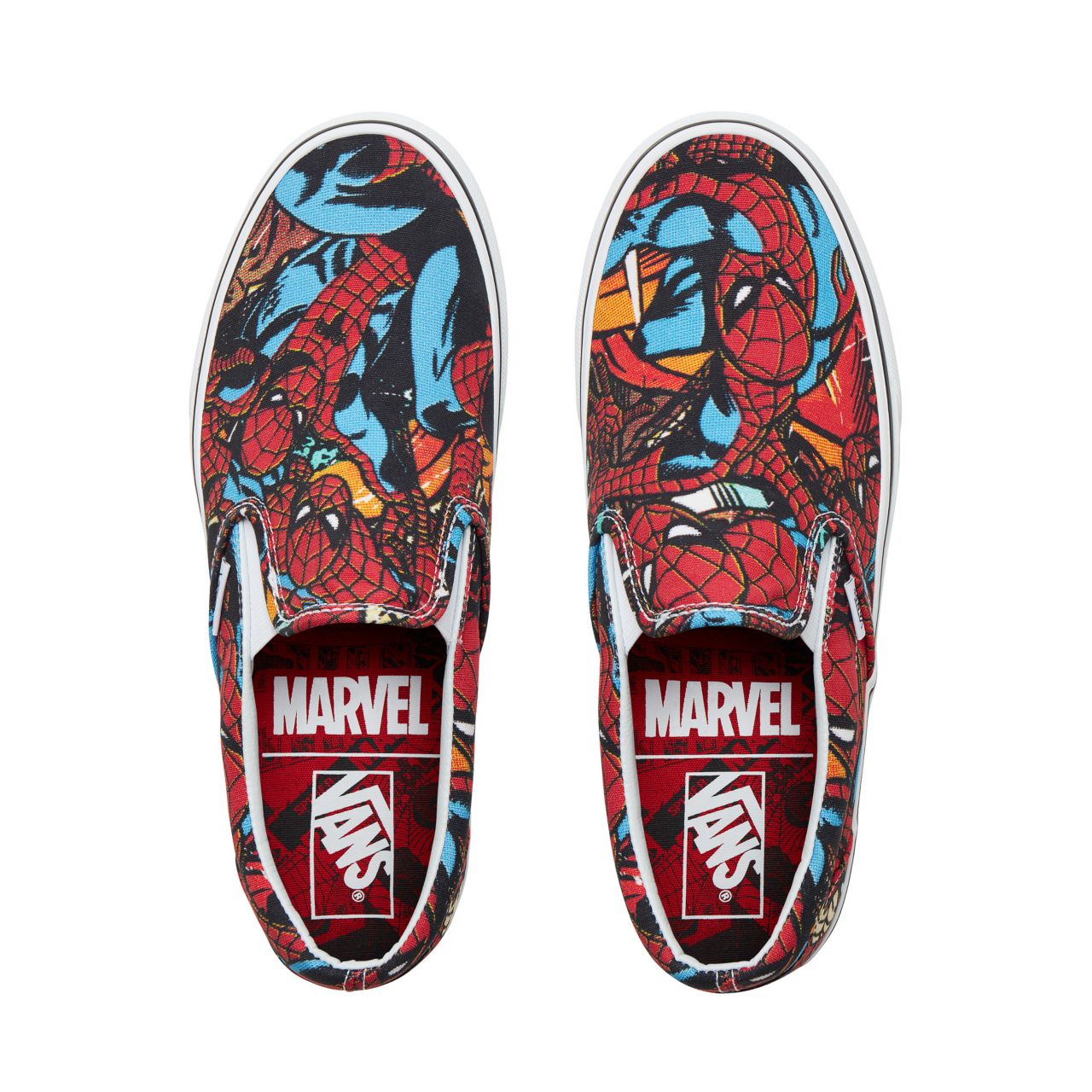 Vans X Marvel Classic Slip-On Classic Mens Womens - (Marvel) Spider-Man/Black VA38F79H7 Shoes