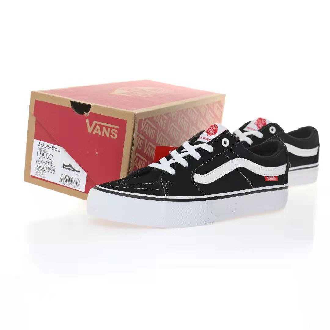 Vans Sk8-Low Pro Mens Womens - Black/White VN0A4U3EY28 Shoes