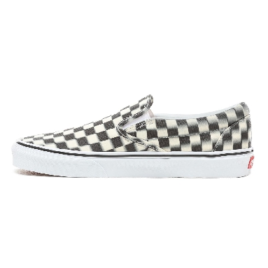 Vans Blur Check Slip-On Classic Mens Womens - (Blur Check) Black/Classic White VN0A38F7VJM Shoes