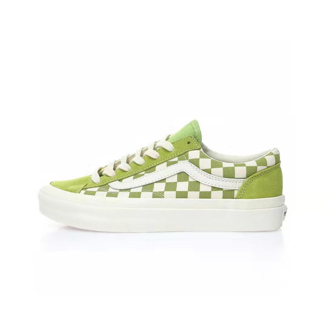 Vans Style 36 Checkerboard Mens Womens - Dark Citron/Green/White VN0A3DZ3986 Shoes